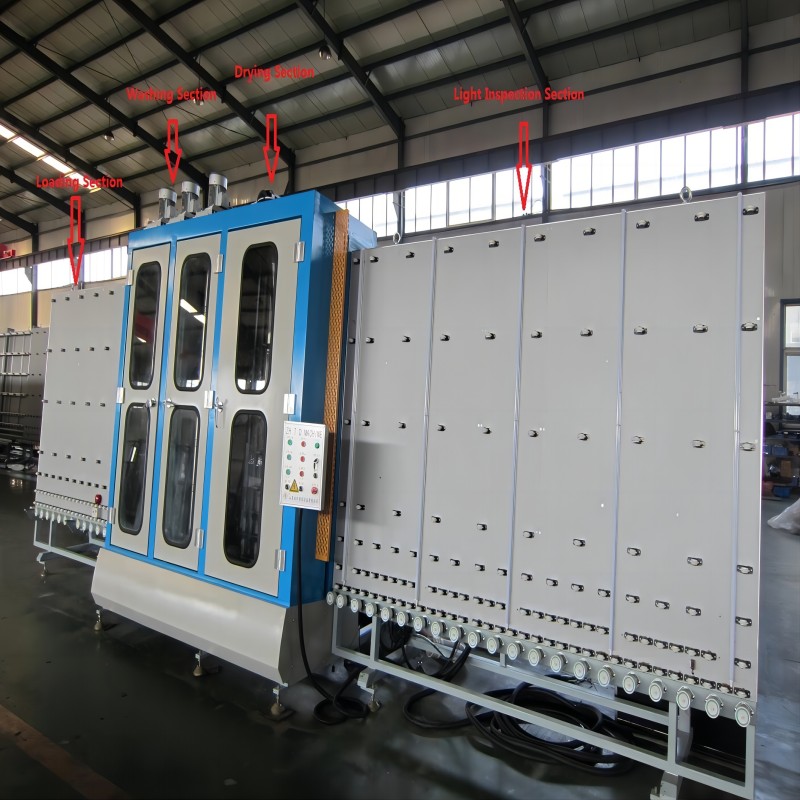 Vertical Low-E Glass Washing and Drying Machine