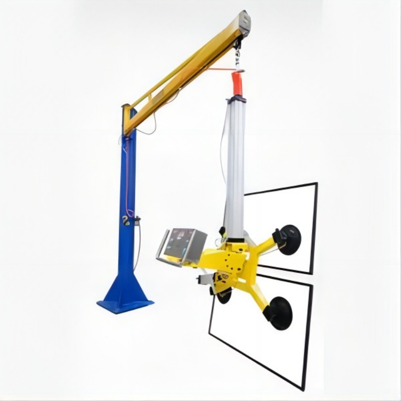 Vacuum Suction Cup Insulating Glass Lifting Crane Equipment