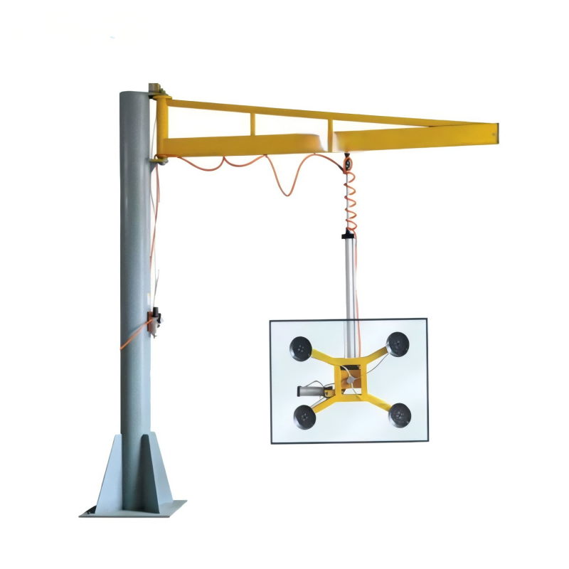 Vacuum Suction Cup Insulating Glass Lifting Crane Equipment