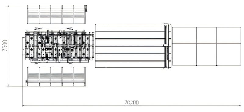 Fully Automatic Glass Cutting Line For Loading Transporting and Cutting